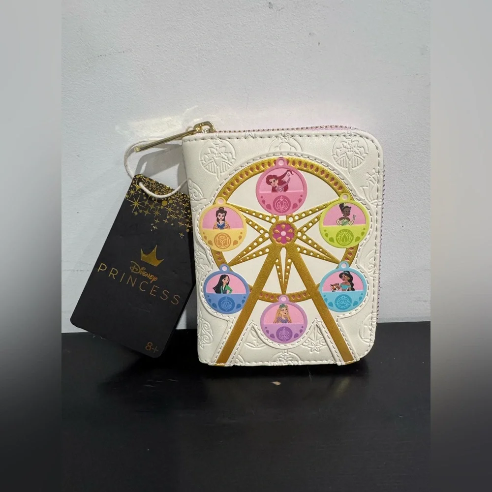 Loungefly Disney Princess Ferris Wheel Small Zip Wallet